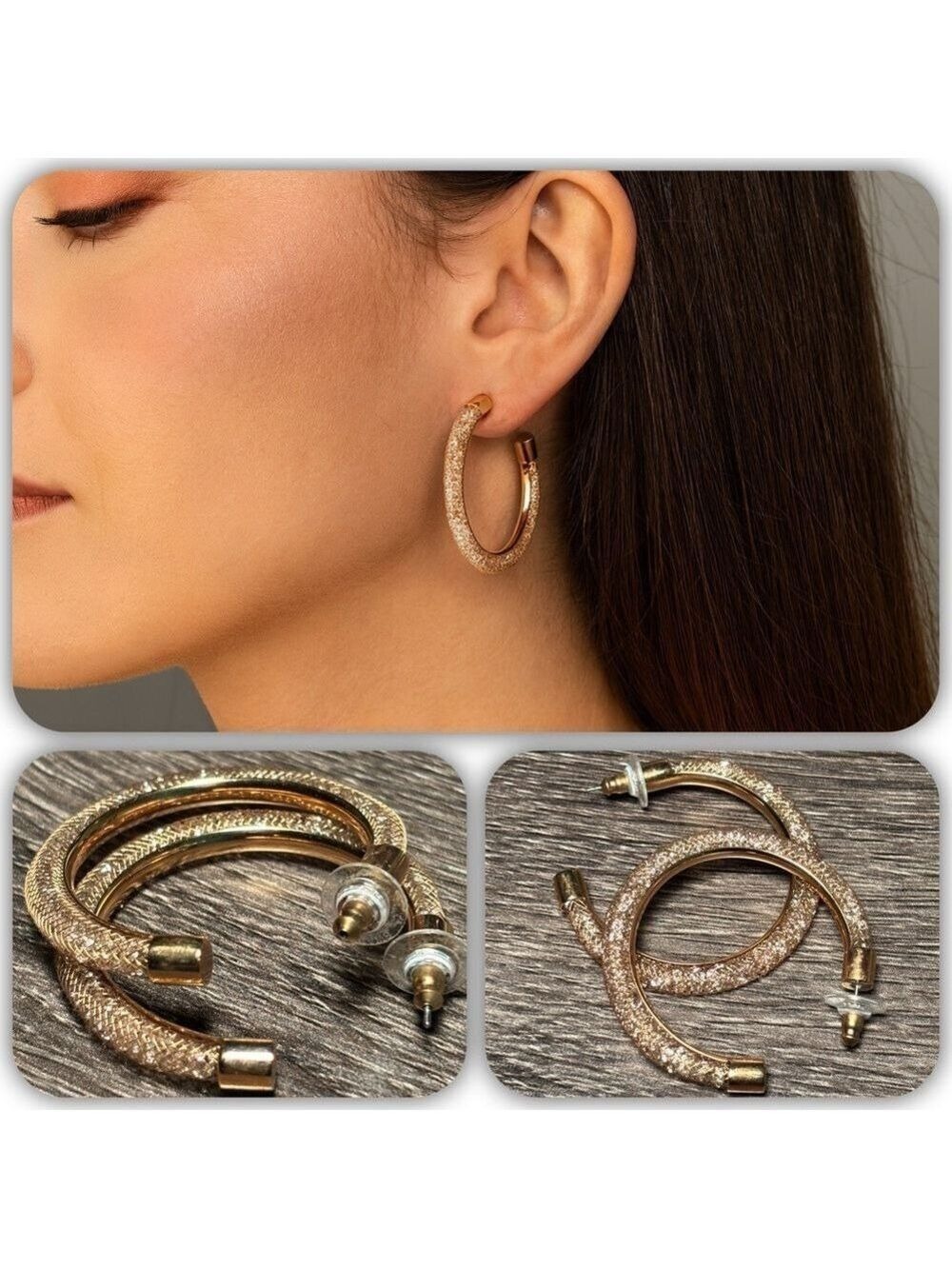 Elegant Rose Gold Hoop Earrings